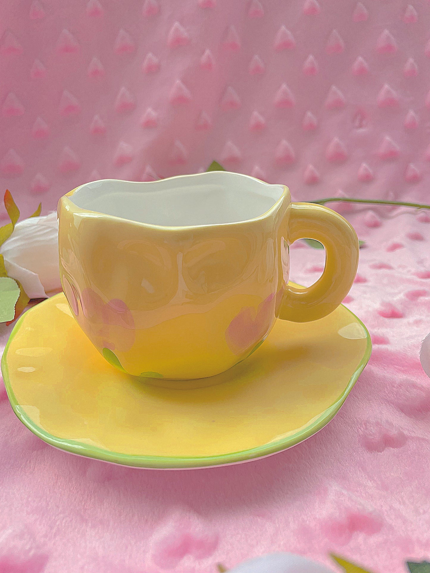 Yellow tulip flower Mug