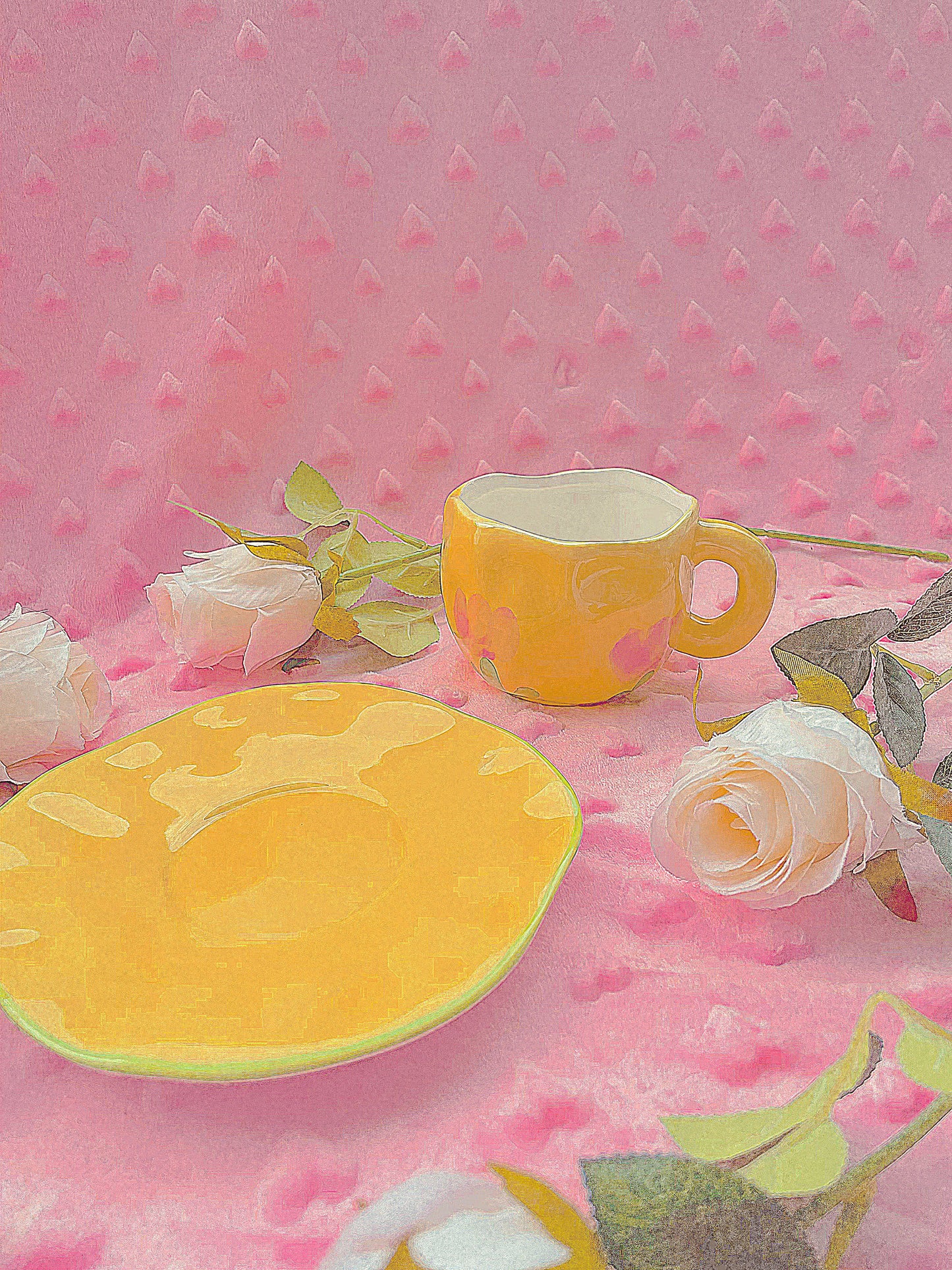 Yellow tulip flower Mug