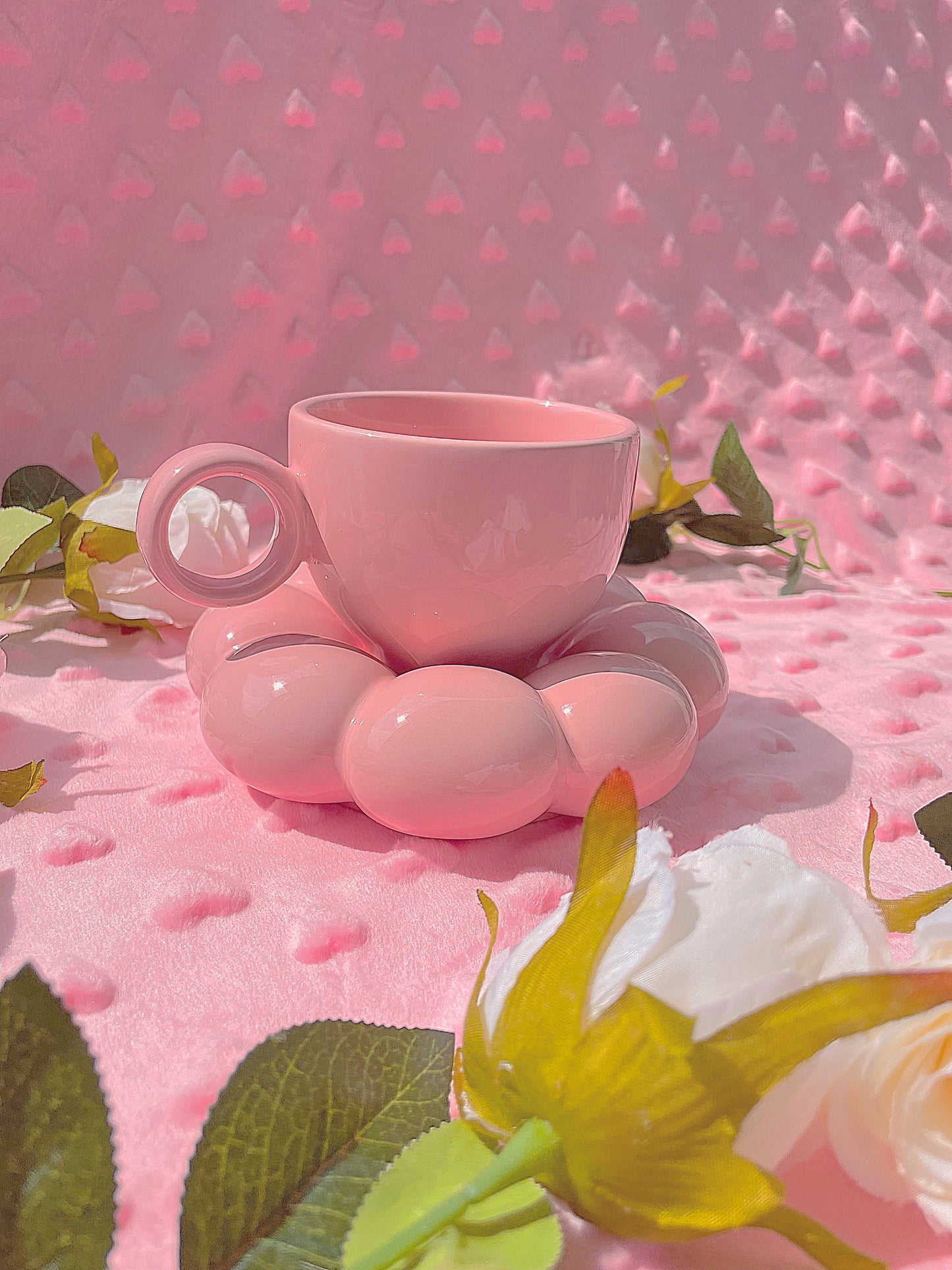 pink Cloud Flower Mug