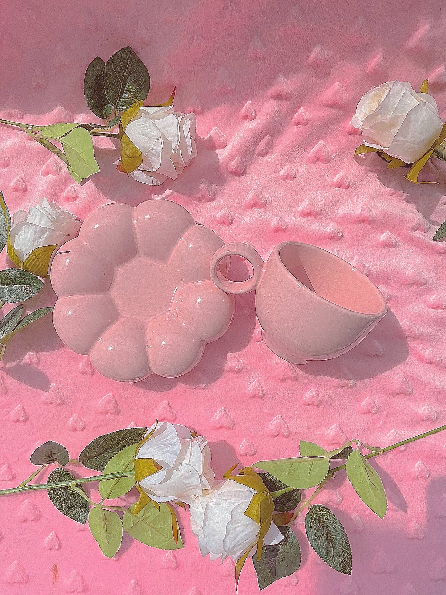 pink Cloud Flower Mug