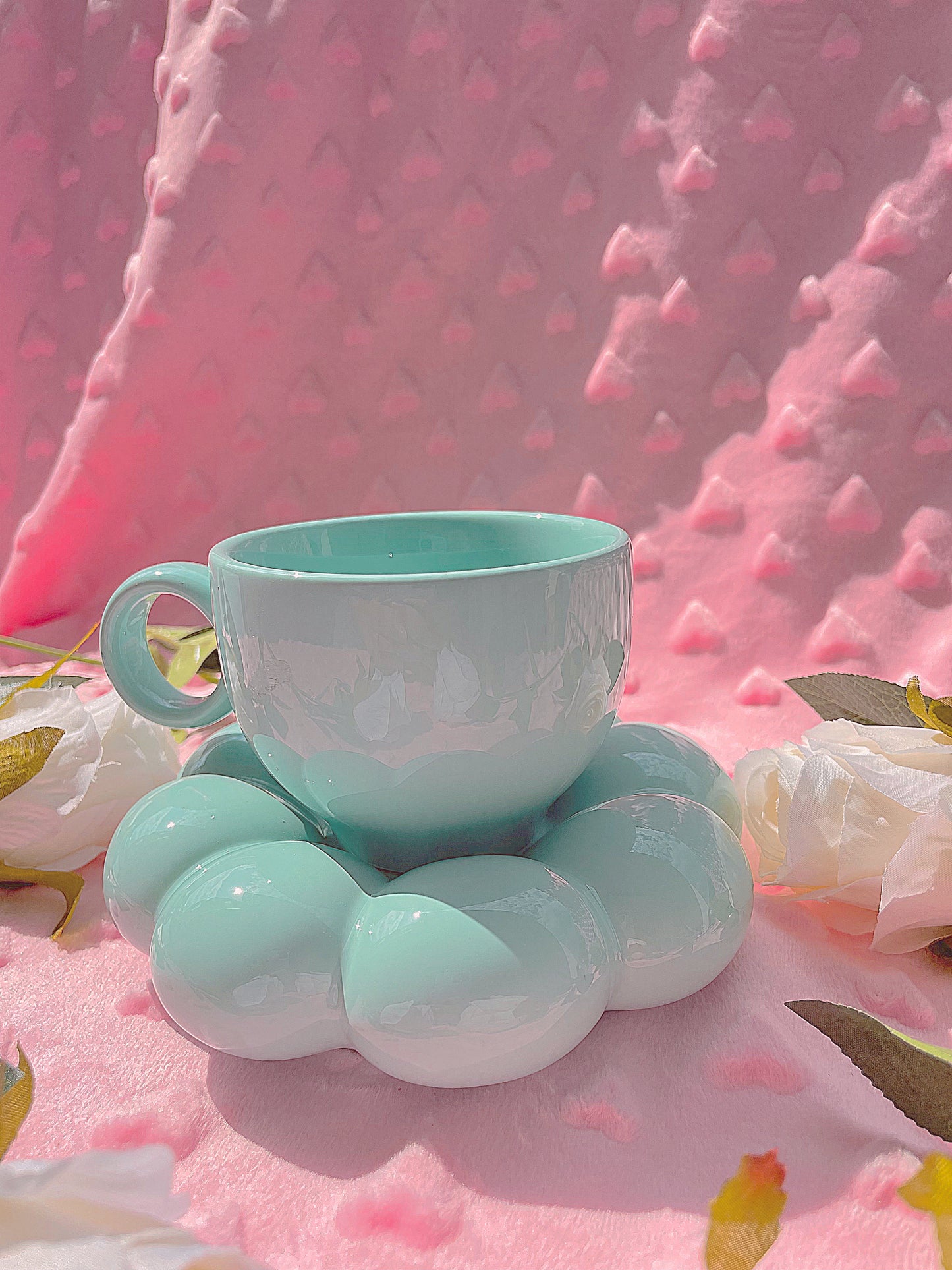 Blue Cloud Flower Mug