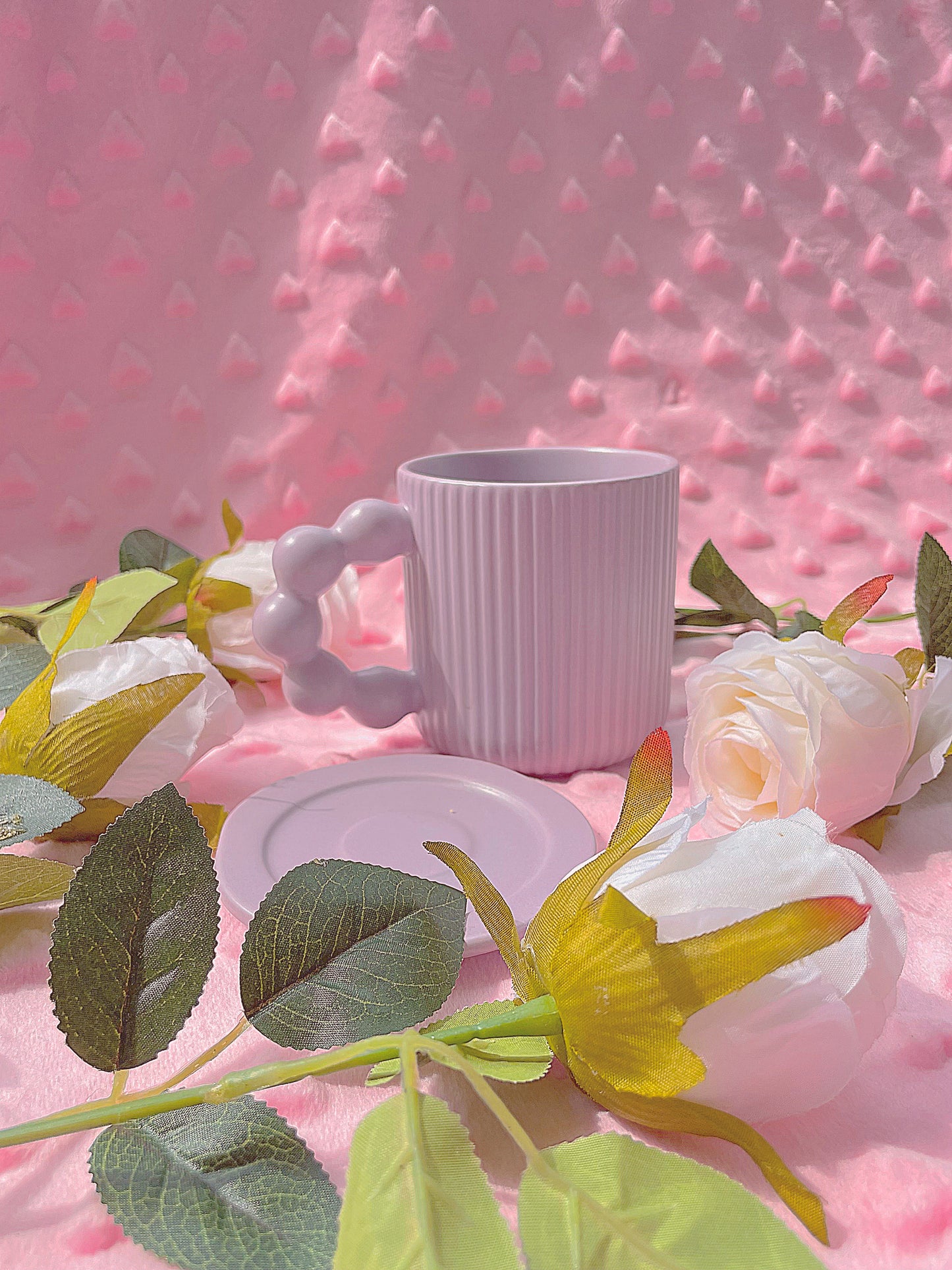 Purple Bubble Handle Mug
