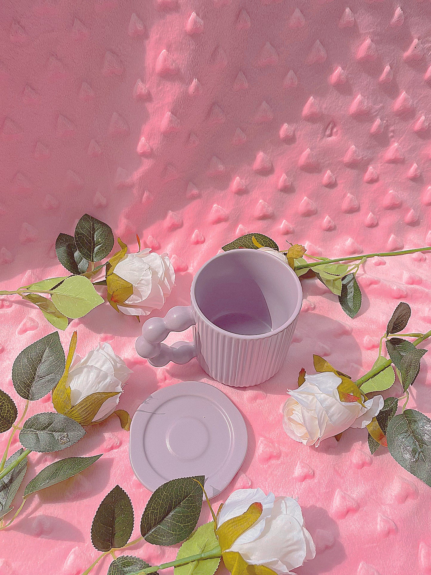 Purple Bubble Handle Mug