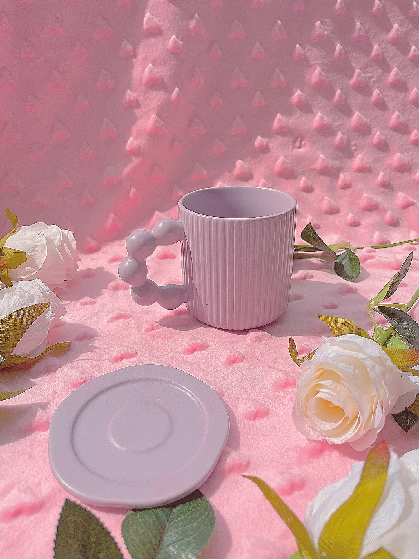Purple Bubble Handle Mug