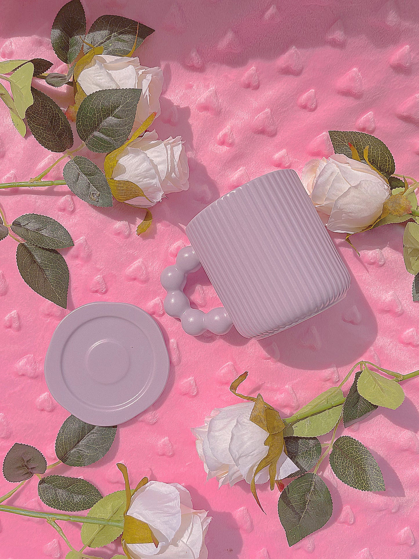 Purple Bubble Handle Mug
