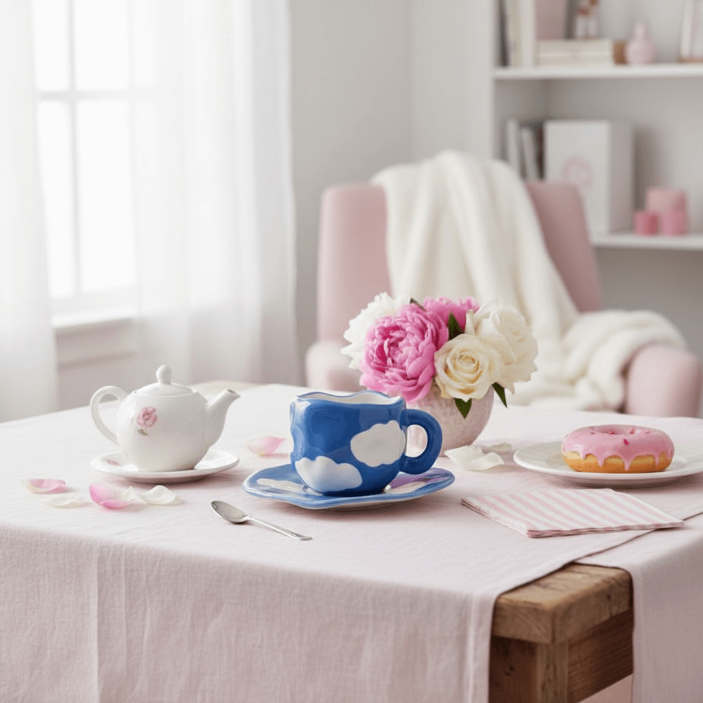 TrinkgläserSet – Dunkelblaue Wolkenform Tasse