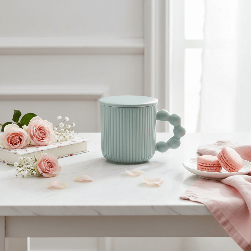 Bubbles Gläser blaue Tasse mit Sprudelhenkel