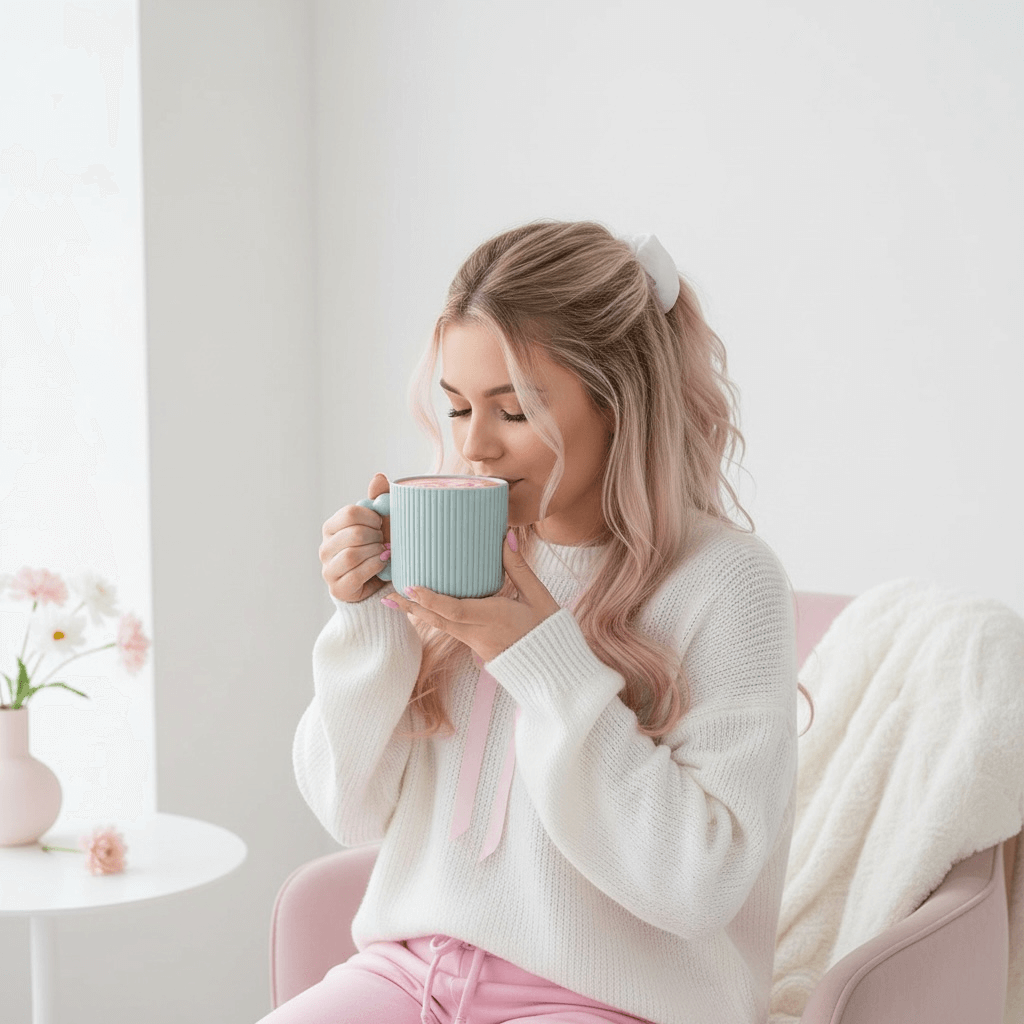 Bubbles Gläser blaue Tasse mit Sprudelhenkel