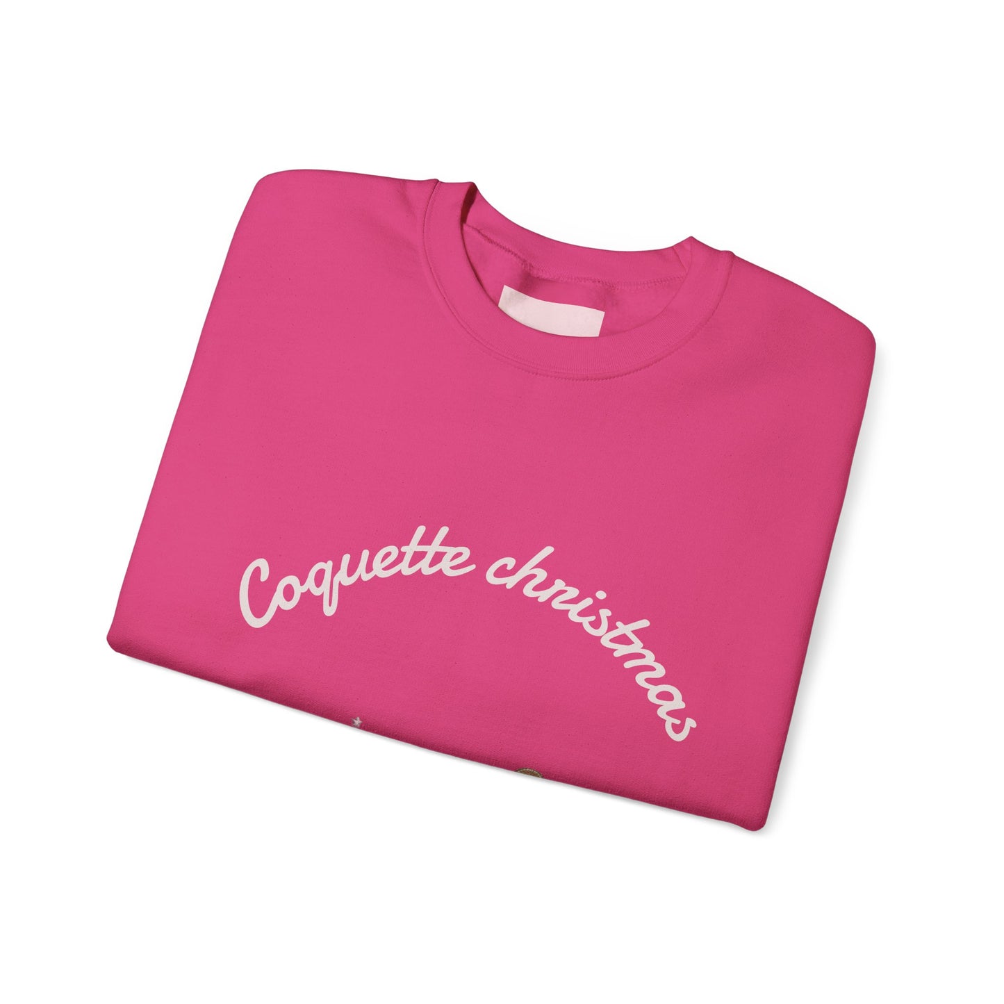 Christmas Crewneck Sweatshirt — "Coquette Christmas" Gingerbread & Tree Holiday Pullover