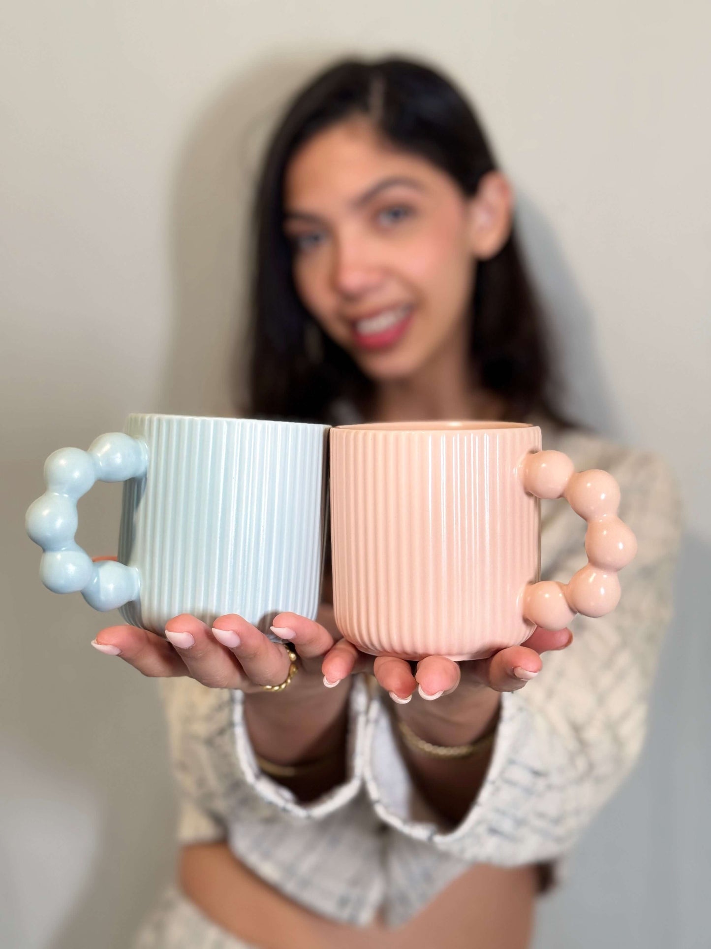 Bubbles Gläser blaue Tasse mit Sprudelhenkel