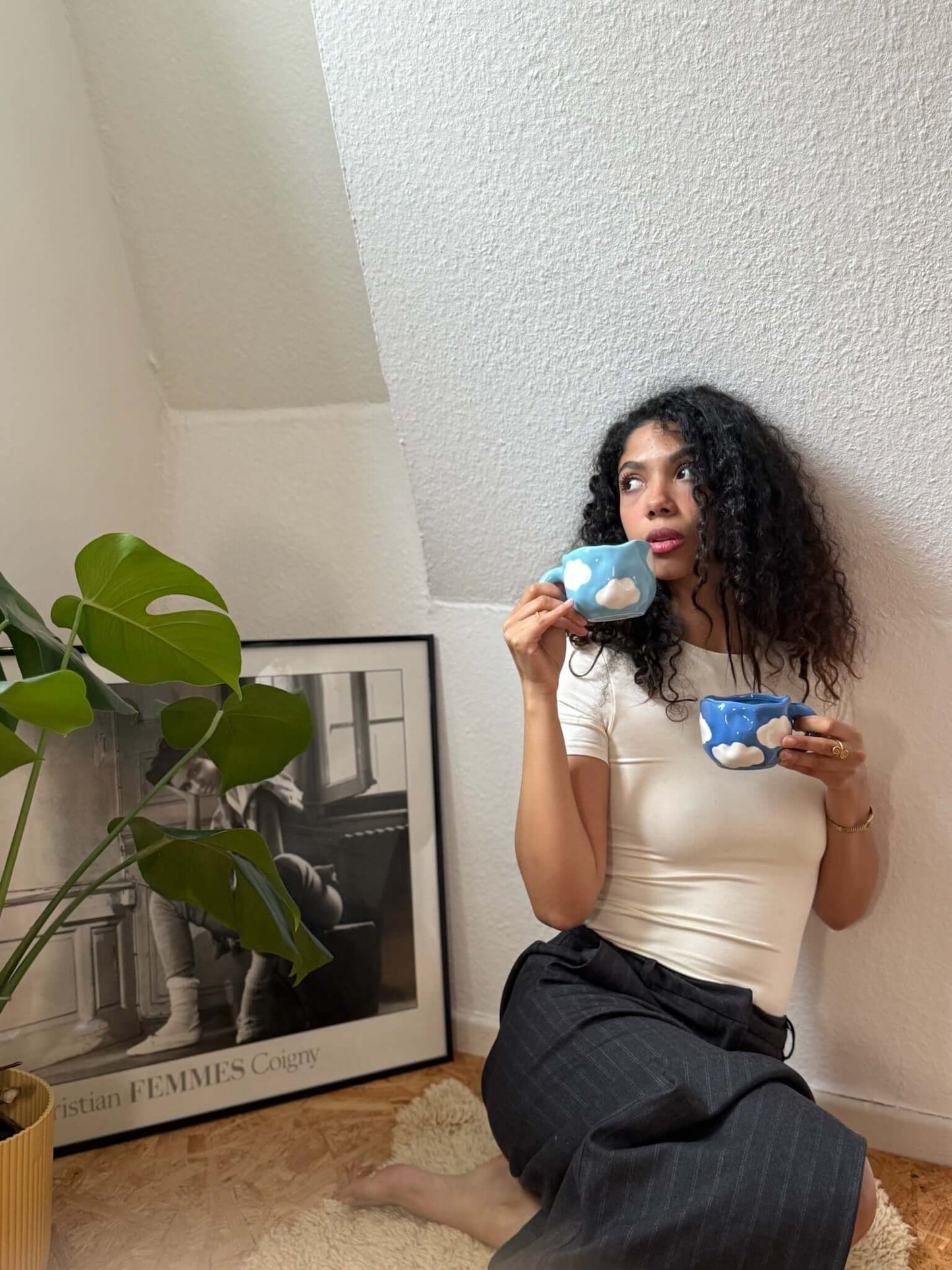 TrinkgläserSet – Dunkelblaue Wolkenform Tasse