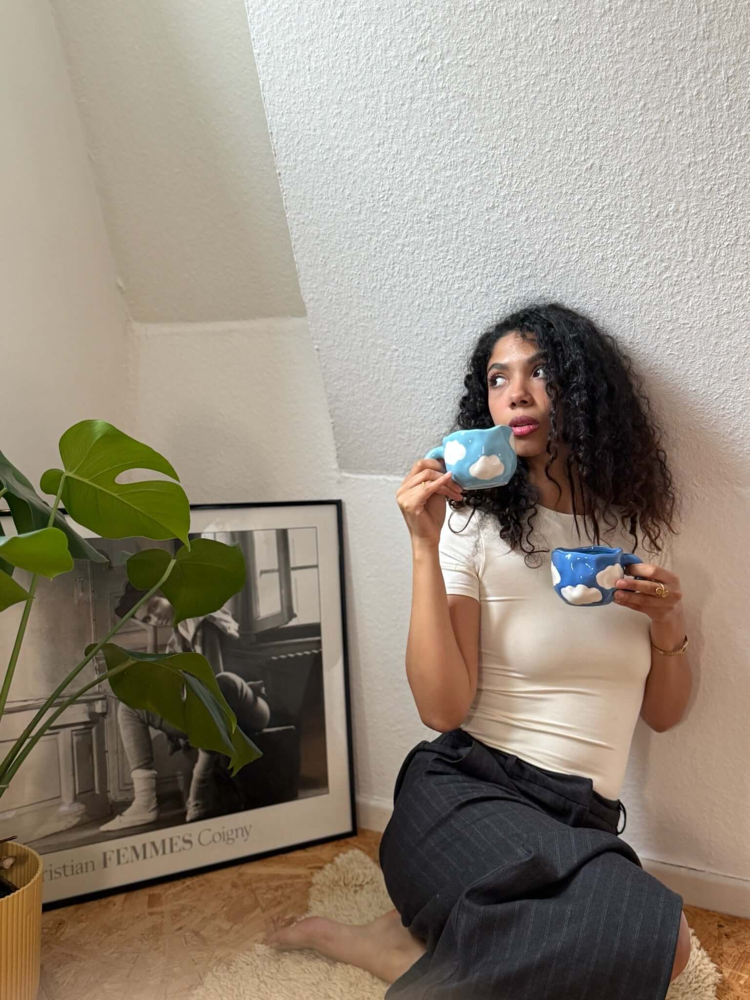 TrinkgläserSet – Dunkelblaue Wolkenform Tasse