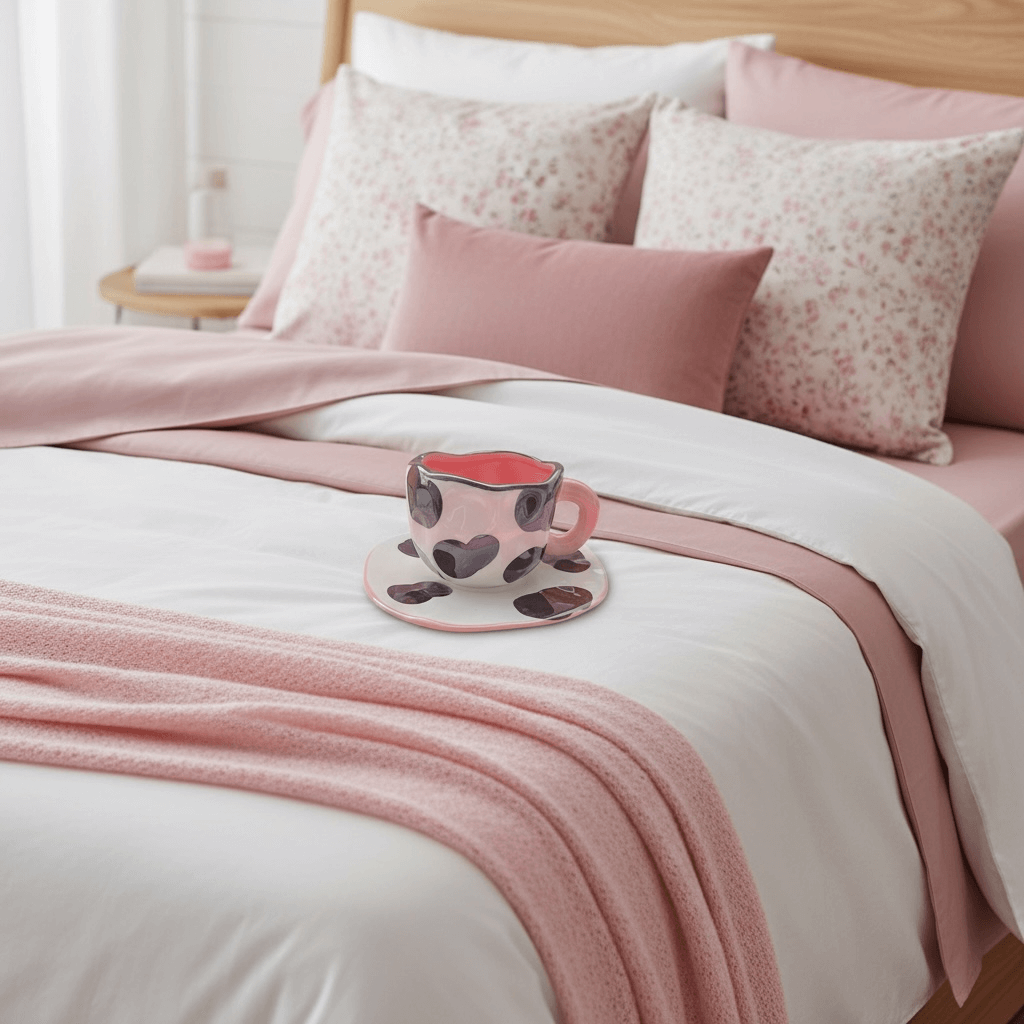 keramik tasse mit Kuh-Print