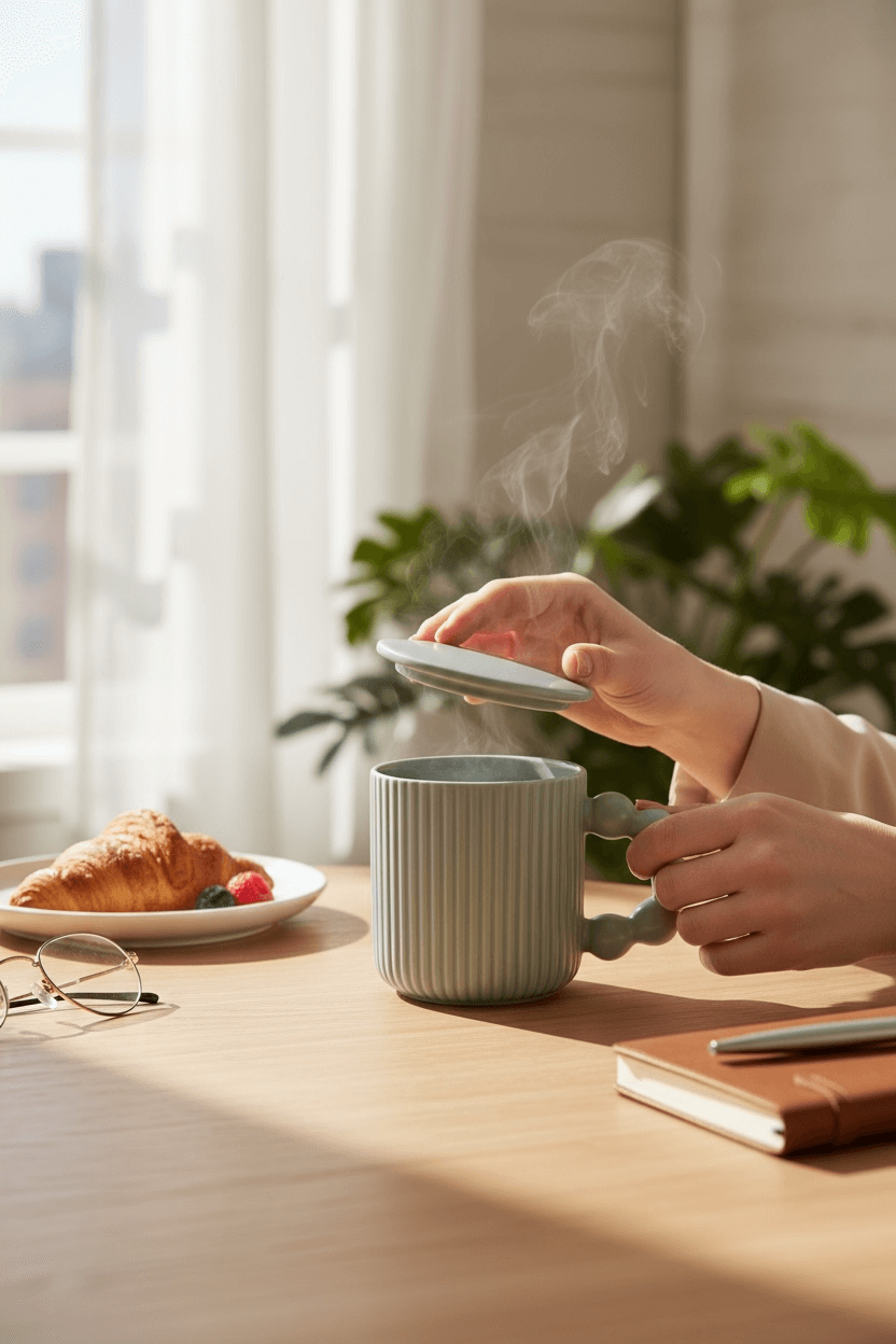 Bubbles Gläser blaue Tasse mit Sprudelhenkel