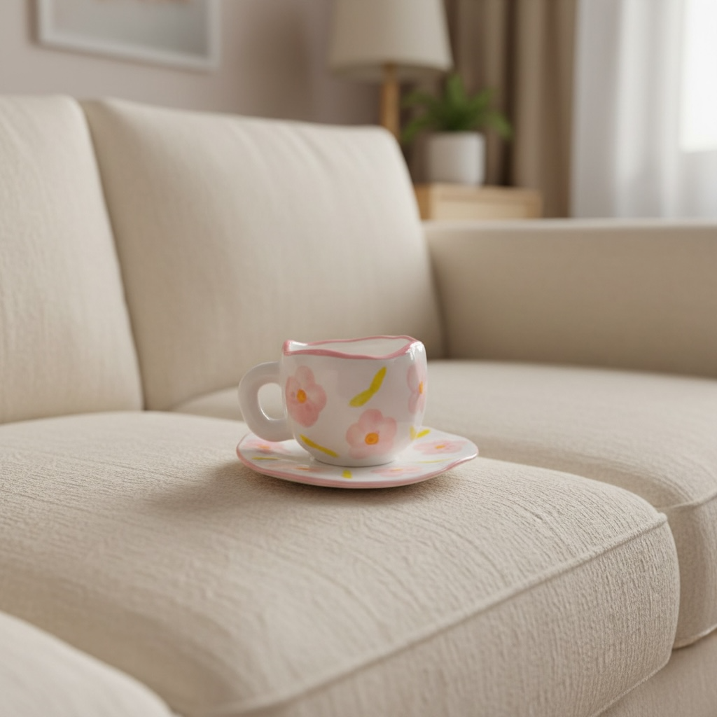 weiss Coquette Ästhetik Tasse mit rosa blumen