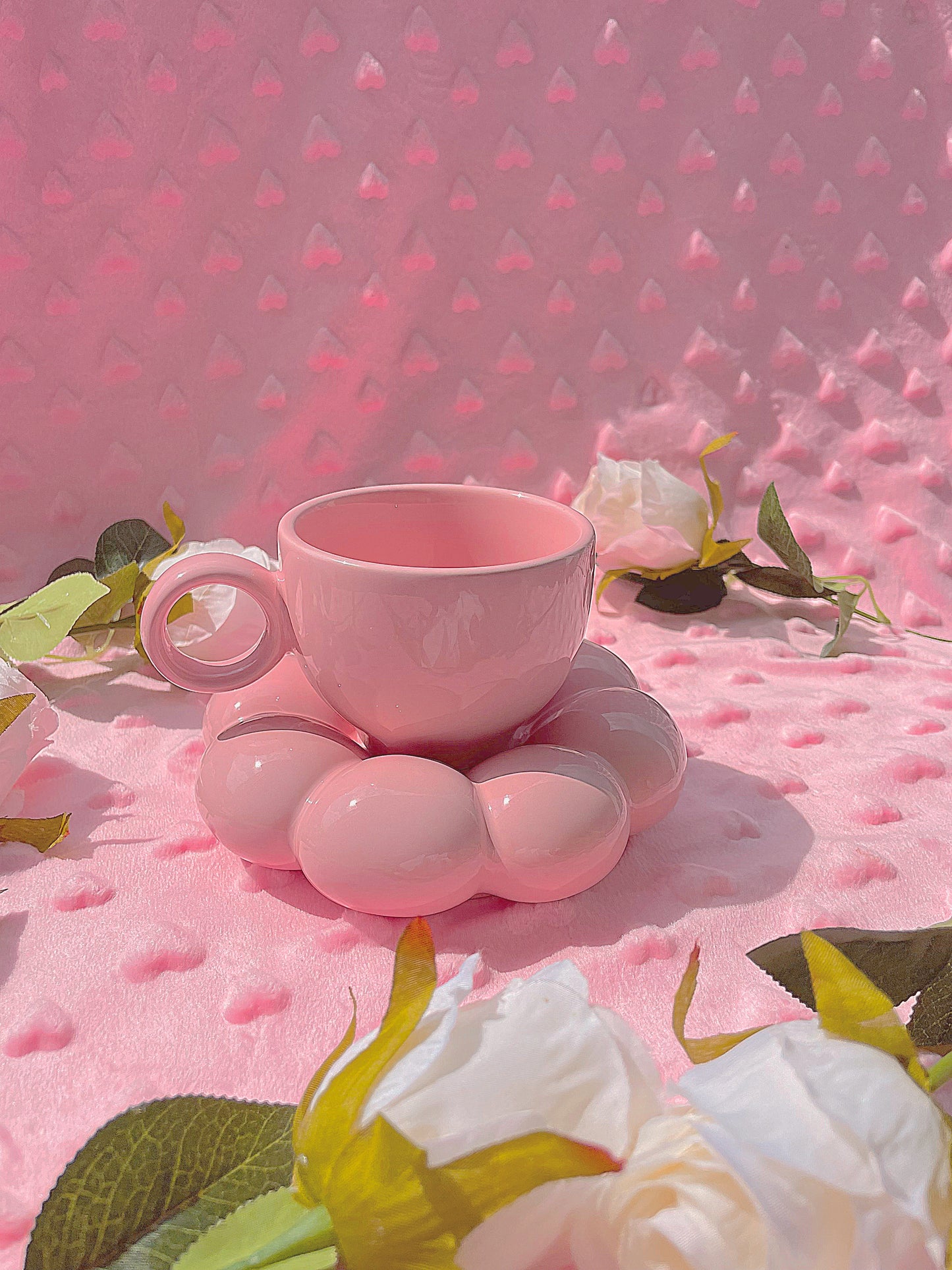 pink Cloud Flower Mug
