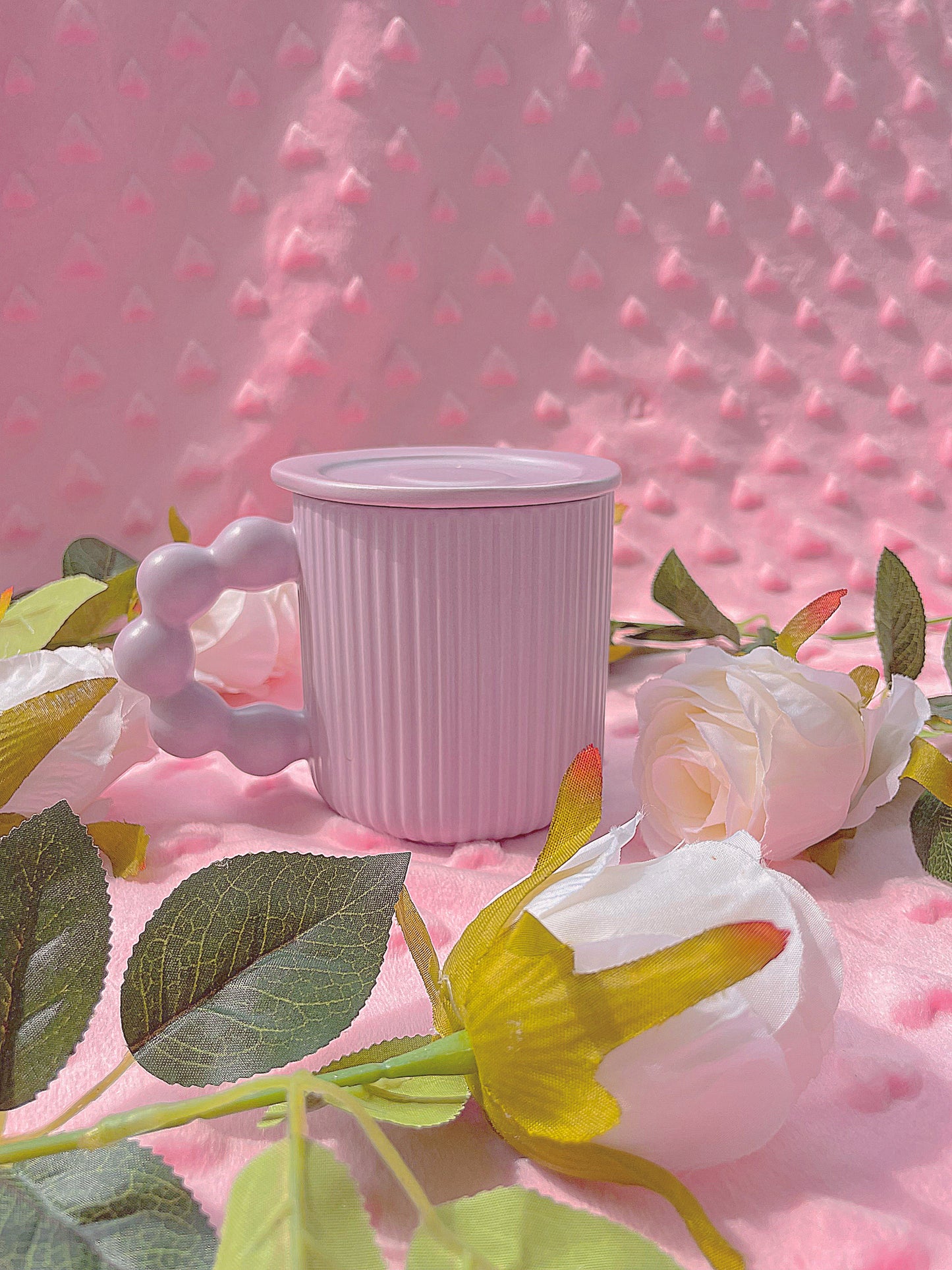 Purple Bubble Handle Mug