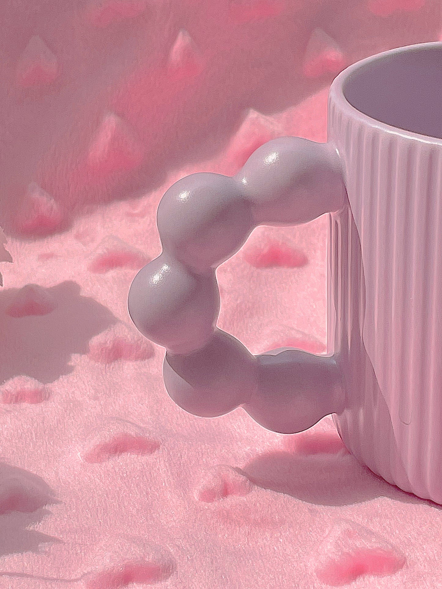Purple Bubble Handle Mug