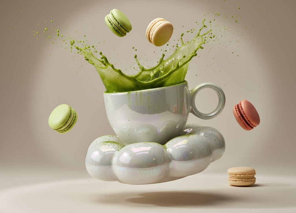 Pearl White Cloud Flower Mug