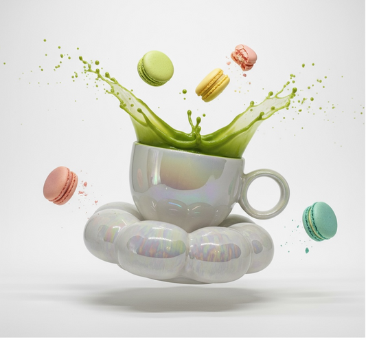 Pearl White Cloud Flower Mug