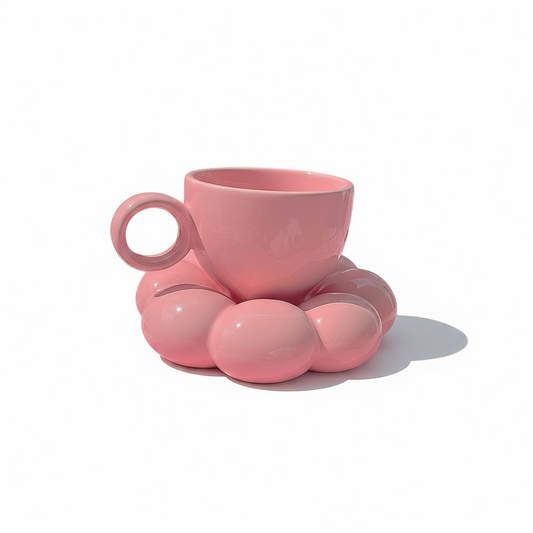pink Cloud Flower Mug