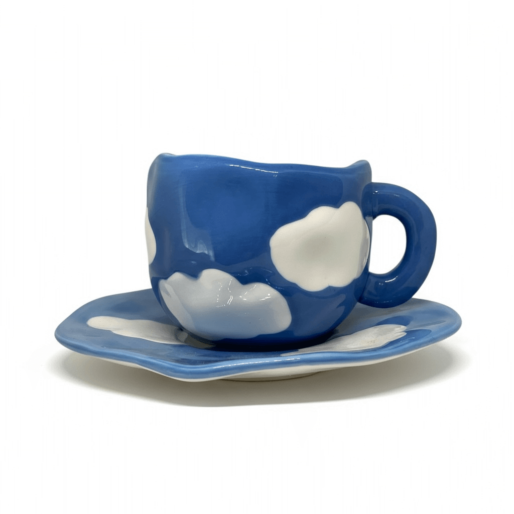 TrinkgläserSet – Dunkelblaue Wolkenform Tasse
